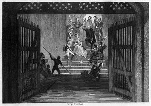 Prinsesse Elizabeth brakt som fange til Tower of London, 1554 1840. av George Cruikshank