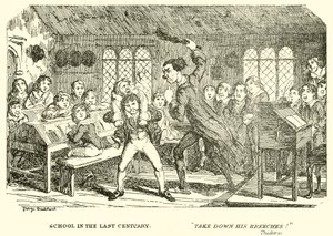 Skole i forrige århundre av George Cruikshank
