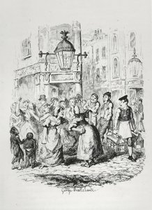 Seven Dials, ca. 1836 av George Cruikshank
