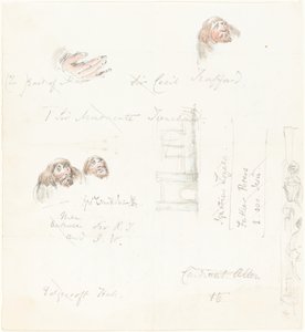 Skisser av groteske ansikter av George Cruikshank