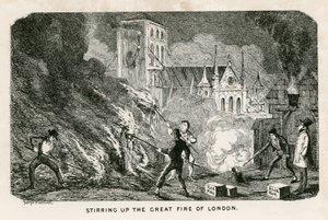 Rakker opp den store brannen i London av George Cruikshank