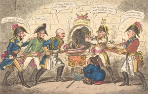 De allierte bakerne eller den korsikanske padden i hullet, 1. april 1814., 1. april 1814. av George Cruikshank