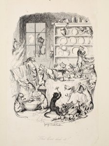The Cat Did It, fra The Greatest Plague of Life, pub. 1847 av George Cruikshank