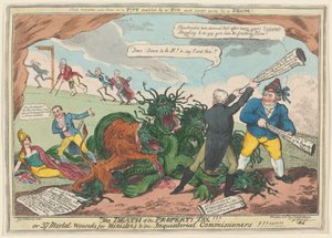 Eiendomsskattens død!!! av George Cruikshank