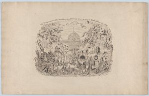Spredningen av alle nasjoners verk fra den store utstillingen i 1851, 1851., 1851. av George Cruikshank