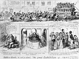 Den store utstillingen i 1851 i Hyde Park, London. av George Cruikshank