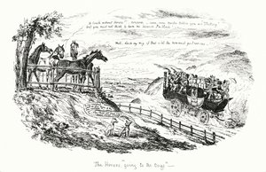 Hestene som går til hundene (gravering) av George Cruikshank