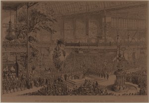 Åpningen av den store industriutstillingen for alle nasjoner, 1. mai av George Cruikshank