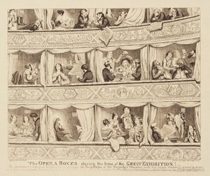 Operaboksene under den store utstillingens tid, 1851 av George Cruikshank
