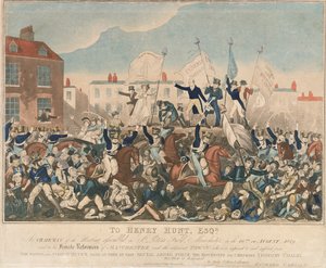 Das Peterloo-Massaker von George Cruikshank