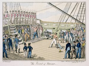 The Point of Honor, utgitt 1825 (fargegravering) av George Cruikshank