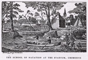 The School of Nation på stadion, Cremorne Gardens av George Cruikshank