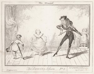 Dansetimen: Menuetten av George Cruikshank
