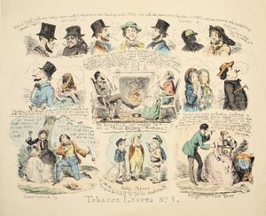 Tobakksblader nr. 1, pub. 1851. av George Cruikshank