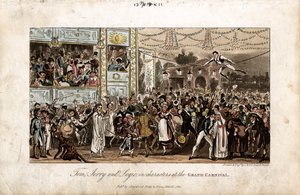 Tom, Jerry og Logic på Grand Carnival, 1821 av George Cruikshank