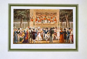 Vauxhall Gardens, 'Life in London, etc.', av Pierce Egan av George Cruikshank