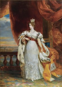Portrett av keiserinne Alexandra Fyodorovna Charlotte av Preussen, keiser Nicholas I. kone 1798-18