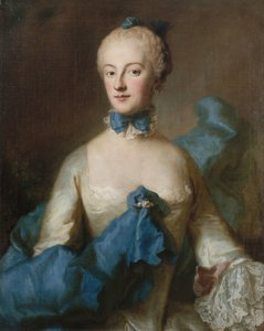Hertuginne Maria Anna Josepha av Bayern 1734-1776, markgrevin av Baden-Baden, ca. 1750.