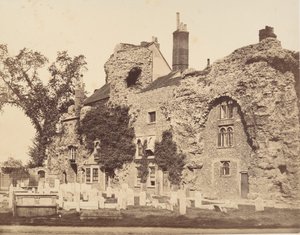 Rester av Abbey Church, Bury St. Edmunds, 1857. av George Downes