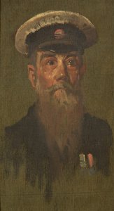 Portrett av J. Brooks, 6. Dragoons, ca. 1920 (olje på panel) av George Edmund Butler