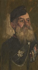 Portrett av J. Fisher, Rifle Bgde, ca. 1920 (olje på panel)