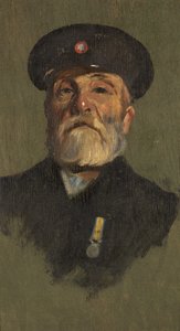 Portrett av J. Lasbury, R.M.L.I., ca. 1920 (olje på panel) av George Edmund Butler