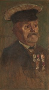 Portrett av J. Lennon, R.A., ca. 1920 (olje på panel) av George Edmund Butler