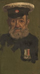Portrett av J. Smith, 4th & R.A., ca. 1920 (olje på panel) av George Edmund Butler
