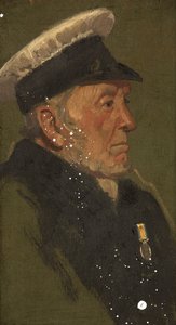 Portrett av W. Lavington, R.N., ca. 1920 (olje på panel) av George Edmund Butler