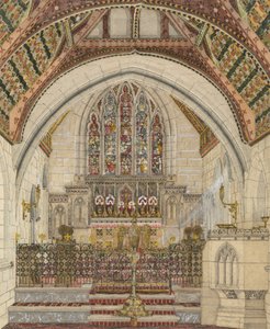 Design for polykromatisk dekorasjon av en kirke