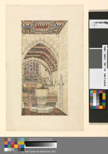 Design for polykromatisk dekorasjon av en kirke av George Edmund Street