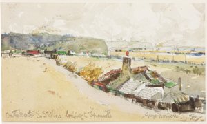 On the Bents, South Shields, Looking to Tynemouth (blyant og akvarell på papir) av George Edward Horton