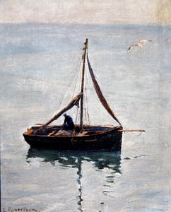 Mending the Nets, ca. 1910 (olje på lerret)