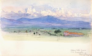 Alban-fjellene fra Via Tuscolana, Roma, 1900.