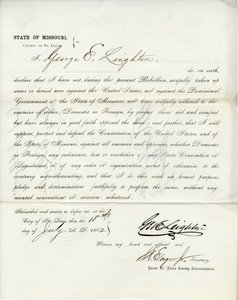 Lojalitetsed av George E. Leighton fra Missouri, St. Louis County av George Eliot Leighton