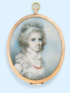 Mrs. Thomas Graham (nee Ann Paul) (akvarell på elfenben)