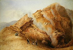 Fjelllandskap (akvarell på papir)