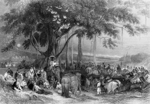'Runjeet Singh og hans Suwarree, eller Cavalcade of Seiks', 1838.