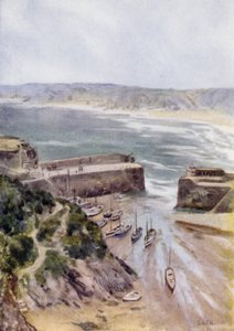 Newquay (farge litho) av George Franck Nicholls
