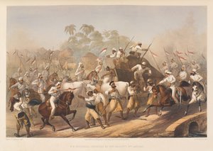 ?Mytterister overrasket av Hennes Majestets 9. Lancers?, 1857
