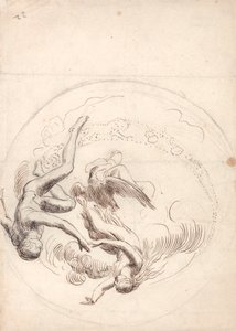 Studie for en sirkulær takdekorasjon av George Frederic Watts