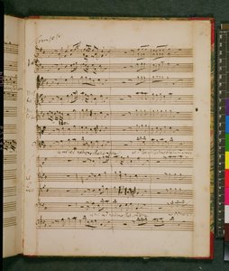 Originalpartitur til Händels bursdagsode for dronning Anne