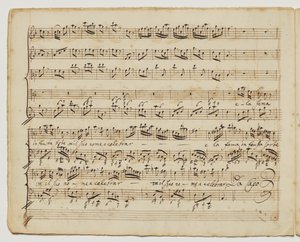 Preggio er sol d "un alma forte, f.6v fra" Aditionall [sic] songs for Rinaldo ", ca. 1717