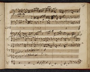 R.M.20.f.2 f.37r, Messias autografpartitur, som viser 
