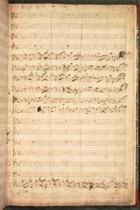 R.M.20.h.5 f18 Originalpartitur til kroningshymnen for George II og dronning Caroline av George Frederick Handel