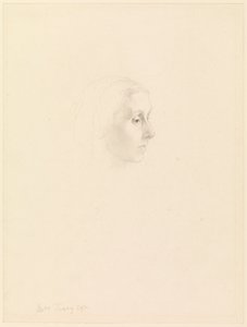 Studie for Portrait of Emily Tennyson, 1862 av George Frederick Watts