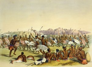 Zulu Hunting Dance nær Engooi-fjellene, plate 14 fra 