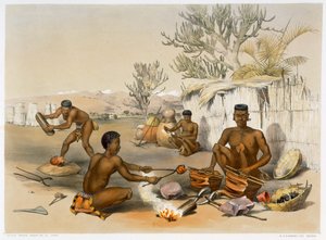 Zulu-smeder på jobb, 1849 av George French Angas