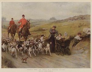 Fryktelige odds! Farene ved et jaktland (chromolitho)