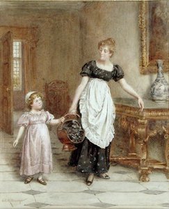 Mange hender gjør lett arbeid (akvarell på papir) av George Goodwin Kilburne